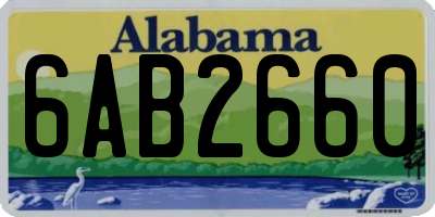 AL license plate 6AB2660