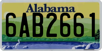 AL license plate 6AB2661