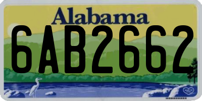 AL license plate 6AB2662