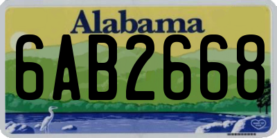 AL license plate 6AB2668