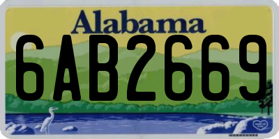 AL license plate 6AB2669