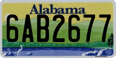 AL license plate 6AB2677