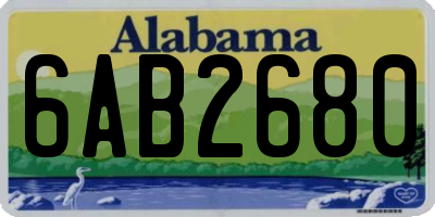 AL license plate 6AB2680