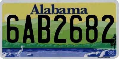 AL license plate 6AB2682