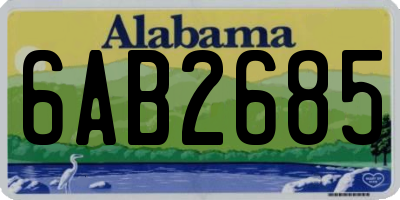 AL license plate 6AB2685