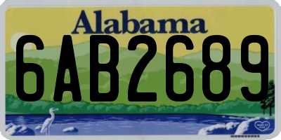 AL license plate 6AB2689
