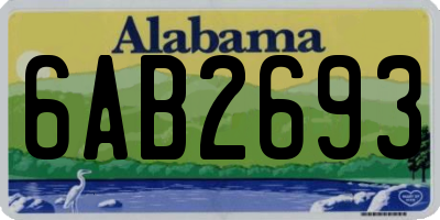 AL license plate 6AB2693