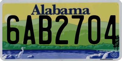 AL license plate 6AB2704