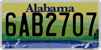 AL license plate 6AB2707