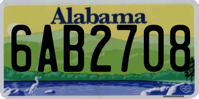 AL license plate 6AB2708