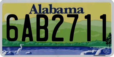 AL license plate 6AB2711