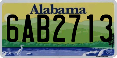 AL license plate 6AB2713