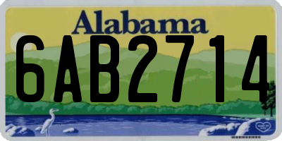 AL license plate 6AB2714