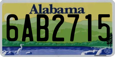AL license plate 6AB2715