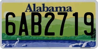 AL license plate 6AB2719