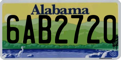 AL license plate 6AB2720