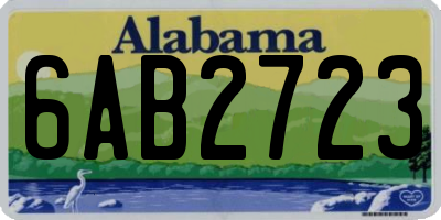 AL license plate 6AB2723