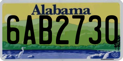 AL license plate 6AB2730