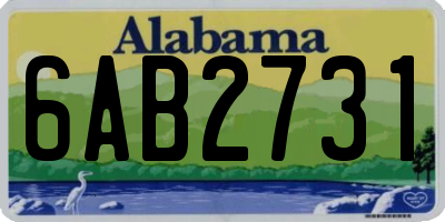 AL license plate 6AB2731