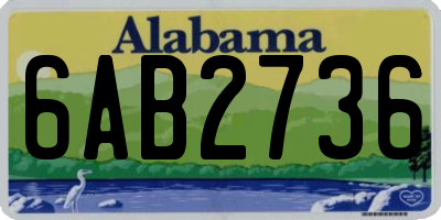 AL license plate 6AB2736