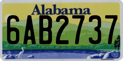 AL license plate 6AB2737