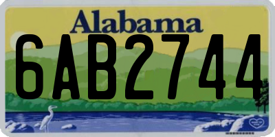 AL license plate 6AB2744