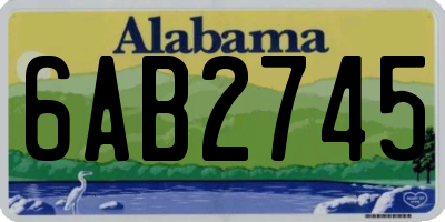 AL license plate 6AB2745
