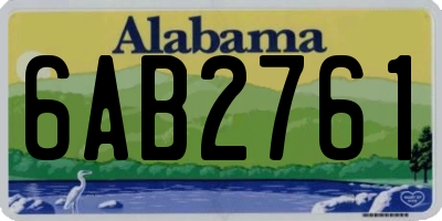 AL license plate 6AB2761