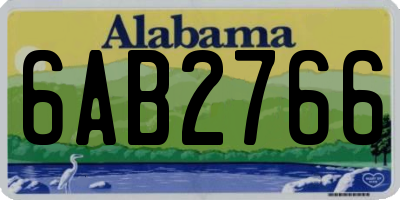 AL license plate 6AB2766