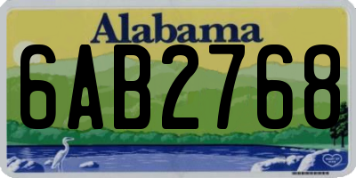 AL license plate 6AB2768
