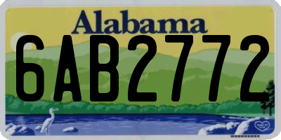 AL license plate 6AB2772