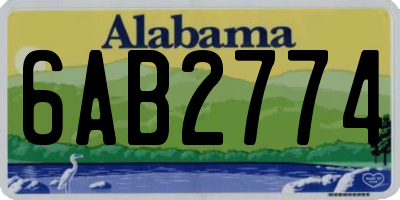 AL license plate 6AB2774