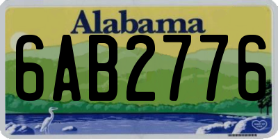 AL license plate 6AB2776