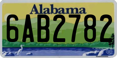 AL license plate 6AB2782