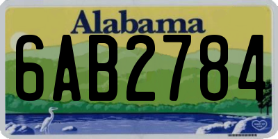 AL license plate 6AB2784