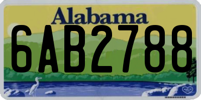 AL license plate 6AB2788