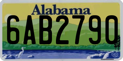 AL license plate 6AB2790