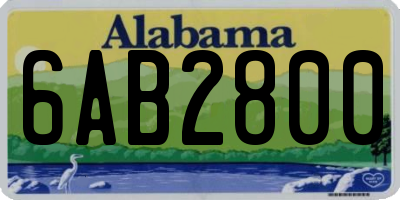 AL license plate 6AB2800
