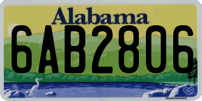 AL license plate 6AB2806