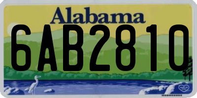AL license plate 6AB2810