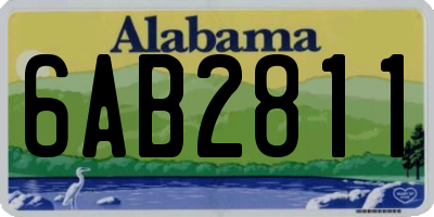 AL license plate 6AB2811