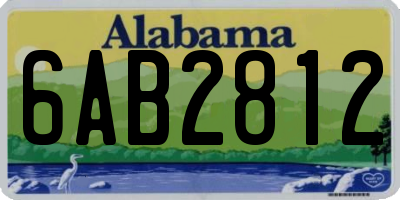 AL license plate 6AB2812