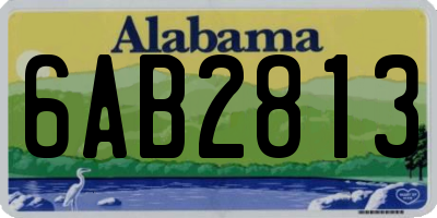 AL license plate 6AB2813