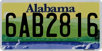 AL license plate 6AB2816