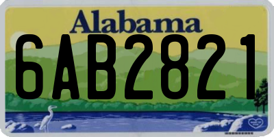 AL license plate 6AB2821