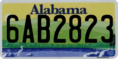 AL license plate 6AB2823