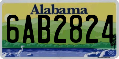 AL license plate 6AB2824
