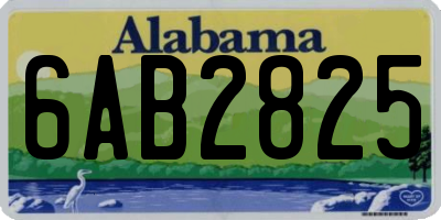 AL license plate 6AB2825