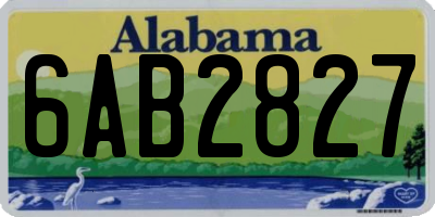AL license plate 6AB2827