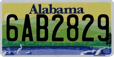 AL license plate 6AB2829